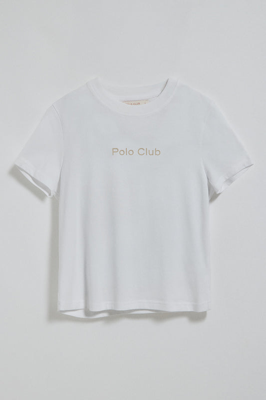 T-shirt Tori branca com logo Minimal Combo Polo Club