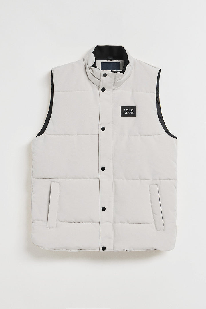 Ice puffer vest with Polo Club rubber patch