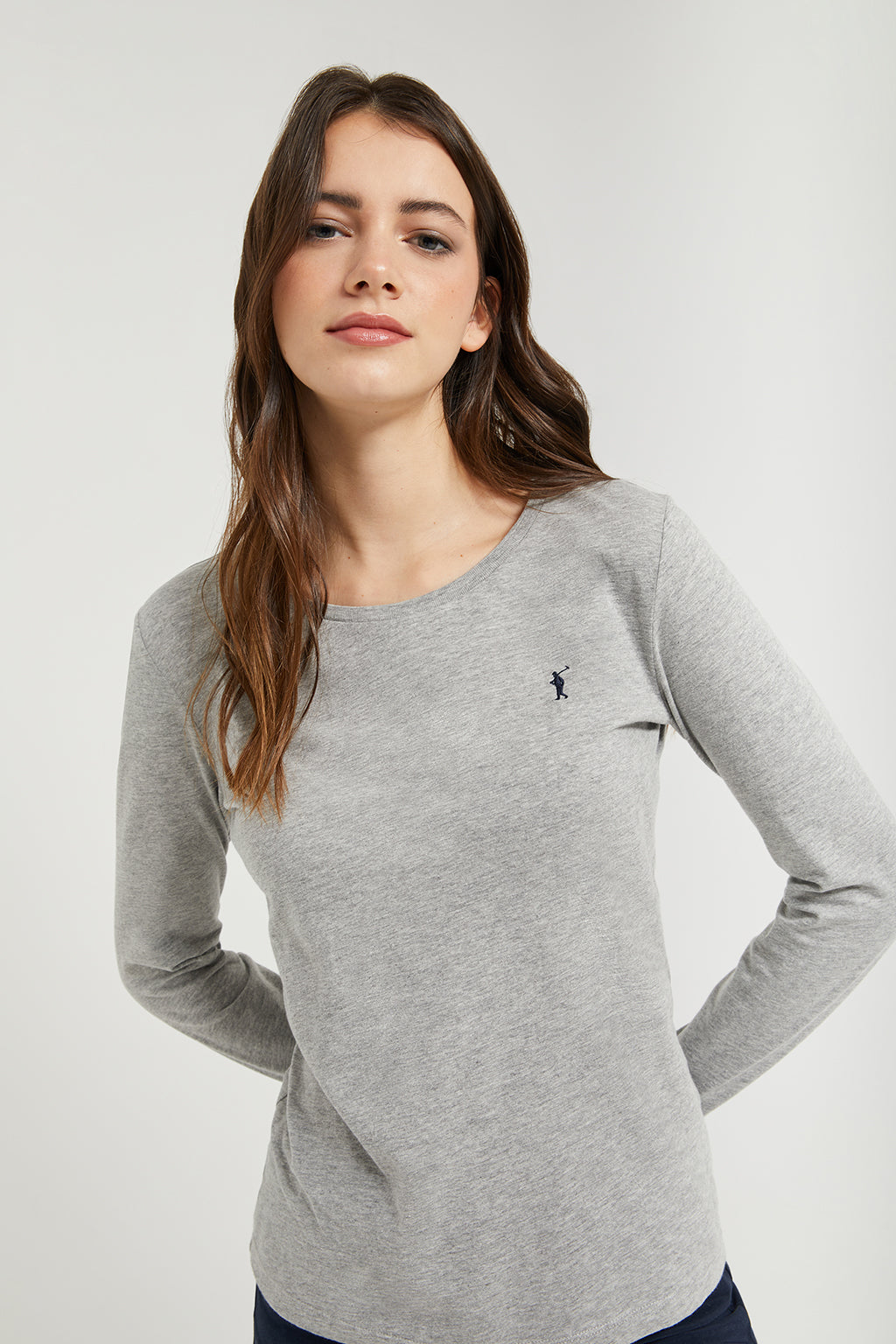 Camiseta básica gris vigoré para mujer – Polo Club